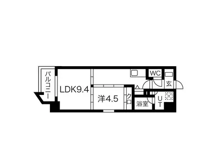 ラ スクーレ阿波座(1LDK/6階)の間取り写真