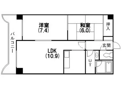 101松井ビル(2LDK/3階)の間取り写真
