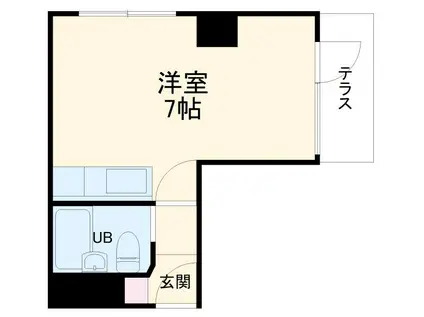 サンパレス21豊中II(ワンルーム/2階)の間取り写真