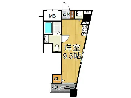 リブレメゾン伊丹(ワンルーム/4階)の間取り写真