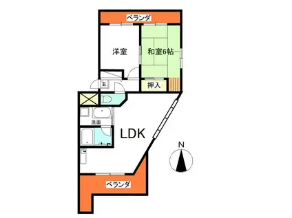 BIRTH30(2LDK/6階)の間取り写真