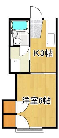 住吉ハイツ(1K/2階)の間取り写真