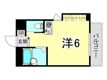 サンビレッジ塩屋(ワンルーム/4階)の間取り写真