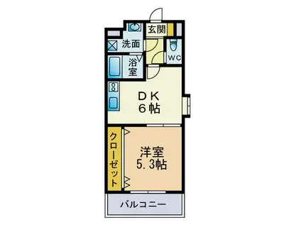 ルミナスST(1DK/4階)の間取り写真