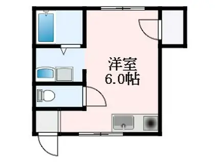 ひまわりハイツ(ワンルーム/1階)の間取り写真