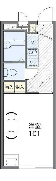 レオパレスアルファード 1階階 間取り