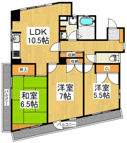 PRIMO(3LDK/4階)の間取り写真