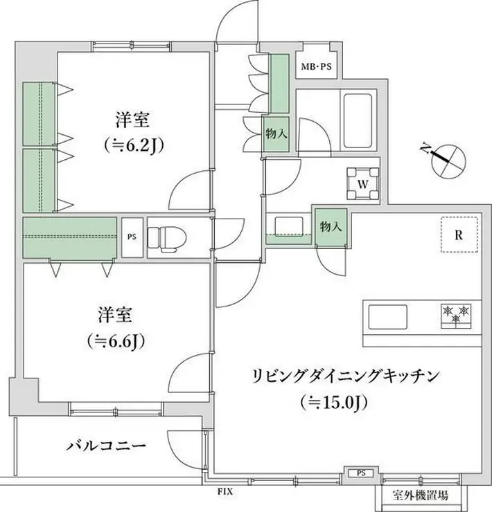 ライオンズガーデン千葉東 4階階 間取り