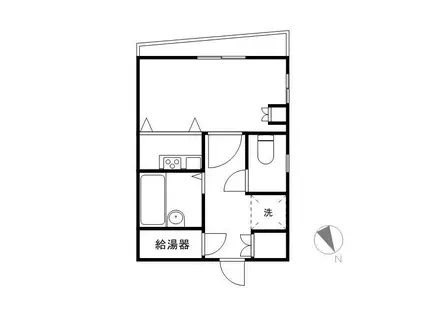 ヴィラあらい(1K/2階)の間取り写真