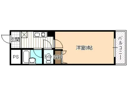 アヴォンリー(1K/1階)の間取り写真