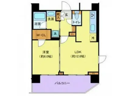 ジェノヴィア南千住VIスカイガーデン(1LDK/5階)の間取り写真