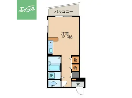 SERENITY大浦(ワンルーム/6階)の間取り写真