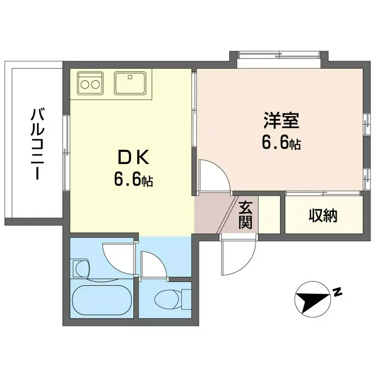 フラワーマンション 1階階 間取り