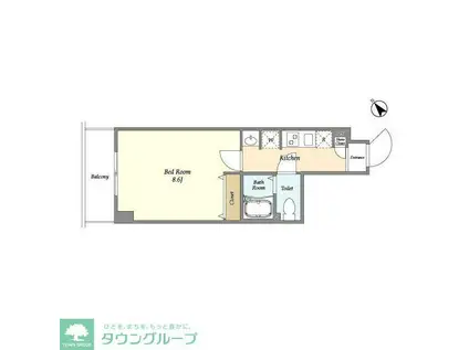 アルファコート東六郷(1K/1階)の間取り写真