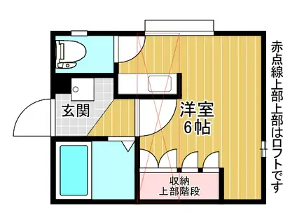 フジパレス新潟参番館(ワンルーム/1階)の間取り写真