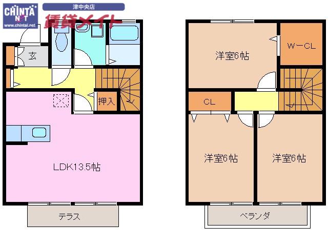 MAISON SYMPHONY B(3LDK/1階)の間取り写真