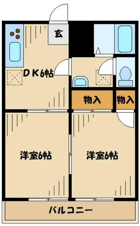 エクレール東林間2番館 5階階 間取り