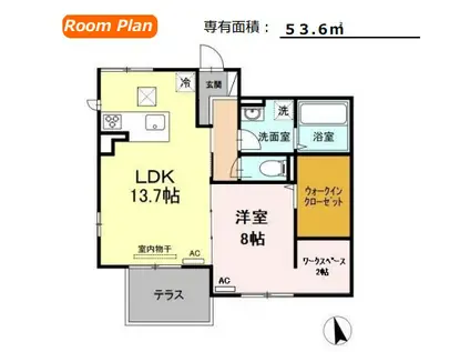 リーベル(1LDK/1階)の間取り写真
