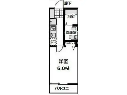 ウエストガーデン幸手中III(1K/1階)の間取り写真