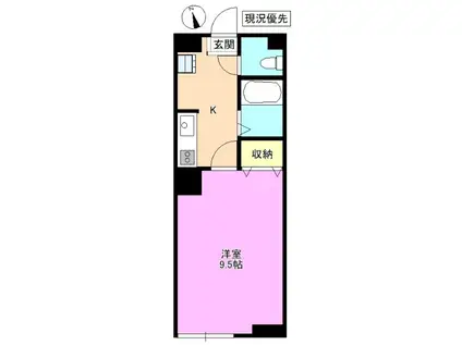 弥生アパート(1K/1階)の間取り写真