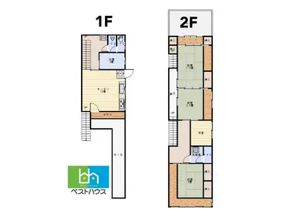 黒木桑原(4LDK/1階)の間取り写真