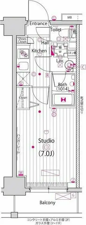 ガーラ・ステーション横濱大通り公園 3階階 間取り