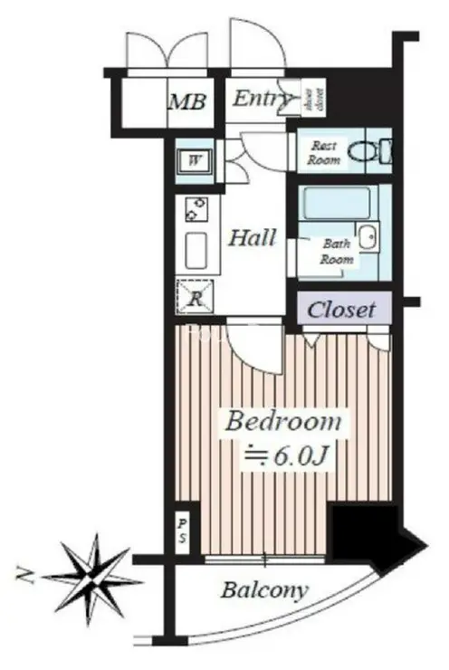 コンシェリア芝公園 8階階 間取り