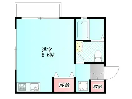 コアパレス常葉3(ワンルーム/1階)の間取り写真