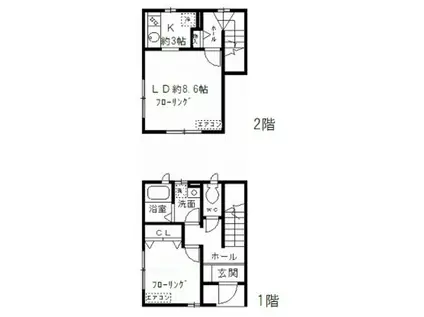 デザインメゾン錦糸町(1LDK/1階)の間取り写真