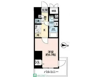 プレール・ドゥーク川崎V(1K/7階)の間取り写真