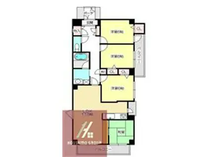 シャインロータス(4LDK/3階)の間取り写真