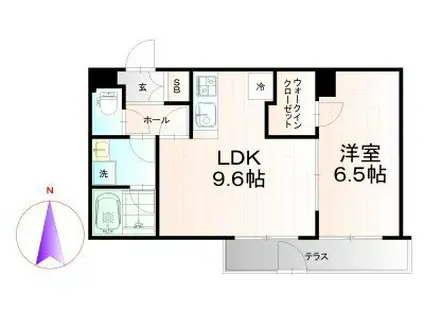 アスキー蒲田(1LDK/1階)の間取り写真