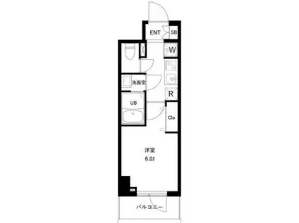 アーバンパーク南行徳レジデンス(1K/1階)の間取り写真