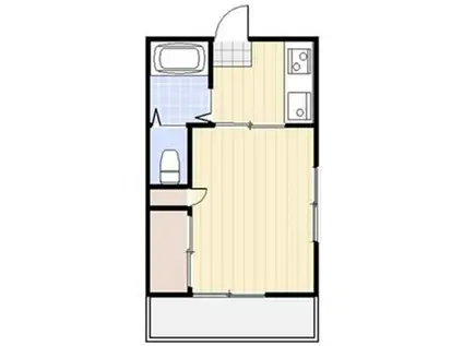 ビバーチェ カノン(1K/2階)の間取り写真