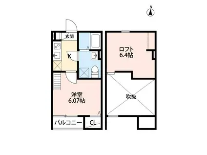 LA FIORE HANA(1K/1階)の間取り写真