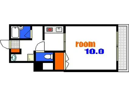 第2オーシャンハイツ(1K/6階)の間取り写真