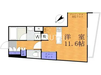 アフリ・ザ・レジデンス(ワンルーム/2階)の間取り写真