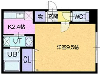 フェアリーローズ(1K/1階)の間取り写真