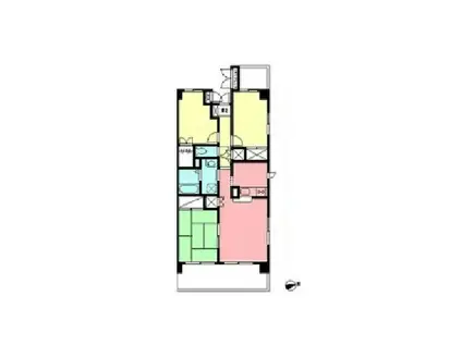 ヴァン・クレール(2SLDK/4階)の間取り写真