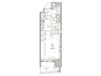 クレイシア秋葉原ラグゼスウィート(1K/4階)の間取り写真