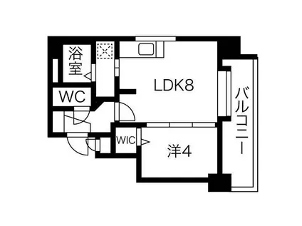 クラッセ琴似ステーション(1LDK/2階)の間取り写真
