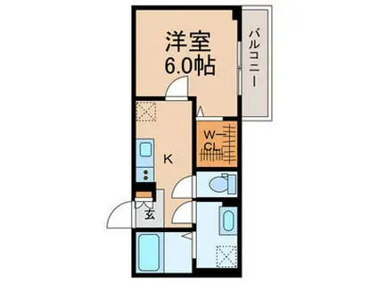 アーバンライフ津田沼(1K/1階)の間取り写真