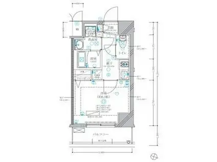 ディアレイシャス東別院IV(1K/3階)の間取り写真