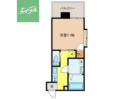 SGB浜町(1K/10階)の間取り写真