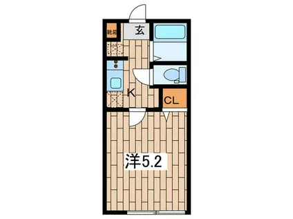 S-HARBAR LAGOON上永谷(1K/1階)の間取り写真