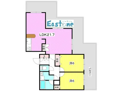 ストークマンション(3LDK/10階)の間取り写真