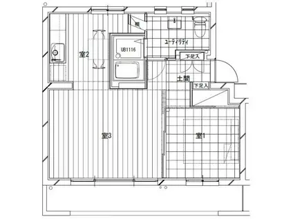 RE LUFFY ウエスト(1LDK/4階)の間取り写真