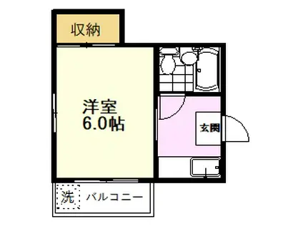 メゾンドール(1K/3階)の間取り写真