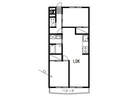 クレイドル(2LDK/1階)の間取り写真
