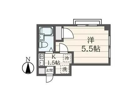 キャピタルビル(1K/3階)の間取り写真